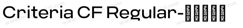Criteria CF Regular字体转换
